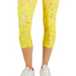 ID Ideology Leggings Cropped Ativas de Compressão Femininas Amarelas Tamanho Grande