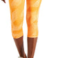 ID Ideology Leggings femininas de compressão com bolso lateral e corte curto, laranja, tamanho grande