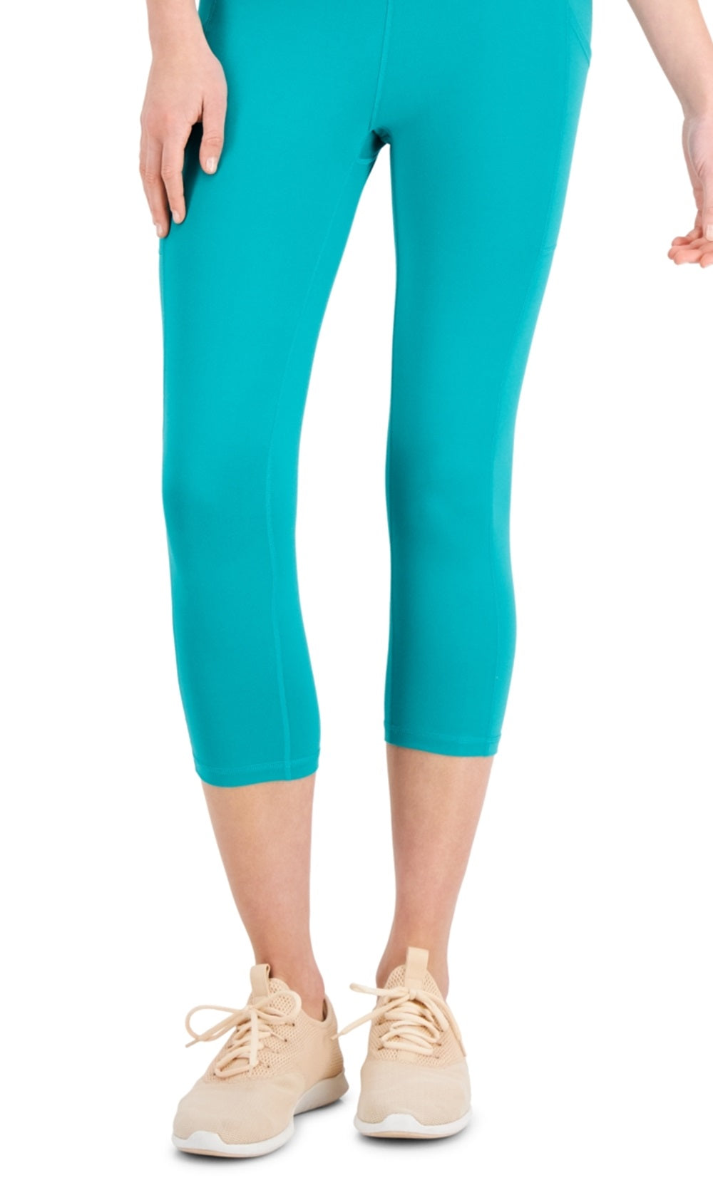 ID Ideology Leggings femininas de compressão com cintura alta e bolso lateral, tamanho pequeno, verde, médio