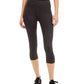 ID Ideology Leggings curtas de compressão femininas, cintura alta, bolso lateral, cinza, tamanho pequeno M