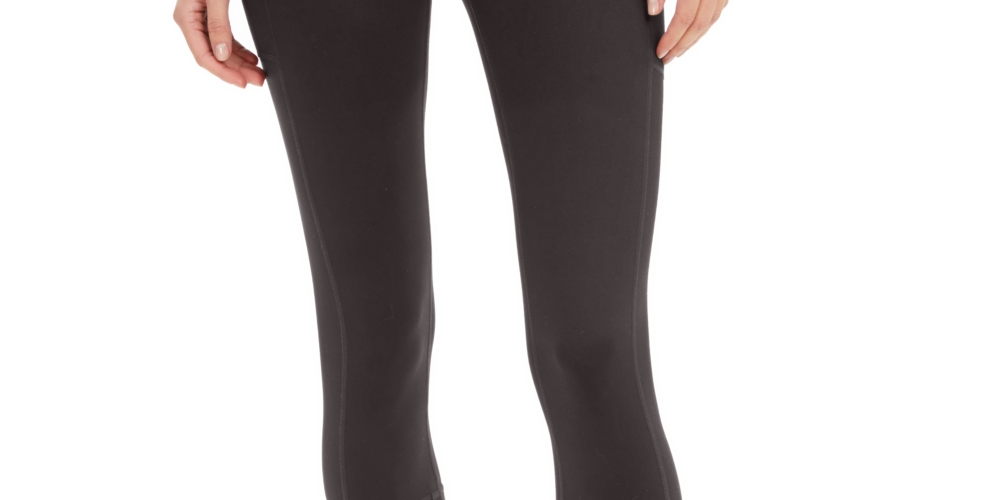 ID Ideology Leggings curtas de compressão femininas, cintura alta, bolso lateral, cinza, tamanho pequeno M