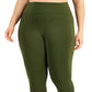 ID Ideology Leggings femininas de compressão, cintura alta, bolso lateral, comprimento 7/8, verde, tamanho 2X
