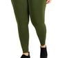 ID Ideology Leggings femininas de compressão, cintura alta, bolso lateral, comprimento 7/8, verde, tamanho 2X