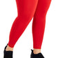 ID Ideology Leggings femininas de compressão, cintura alta, bolso lateral, comprimento 7/8, vermelho