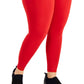 ID Ideology Leggings femininas de compressão, cintura alta, bolso lateral, comprimento 7/8, vermelho, tamanho 3X