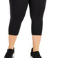 Leggings curtas femininas ID Ideology pretas tamanho 1X
