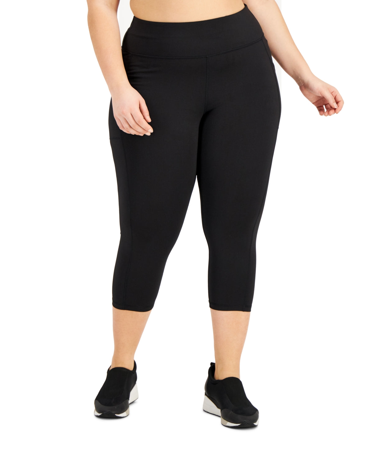 Leggings curtas femininas ID Ideology pretas tamanho 1X