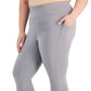 Leggings curtas femininas ID Ideology cinza tamanho 2X