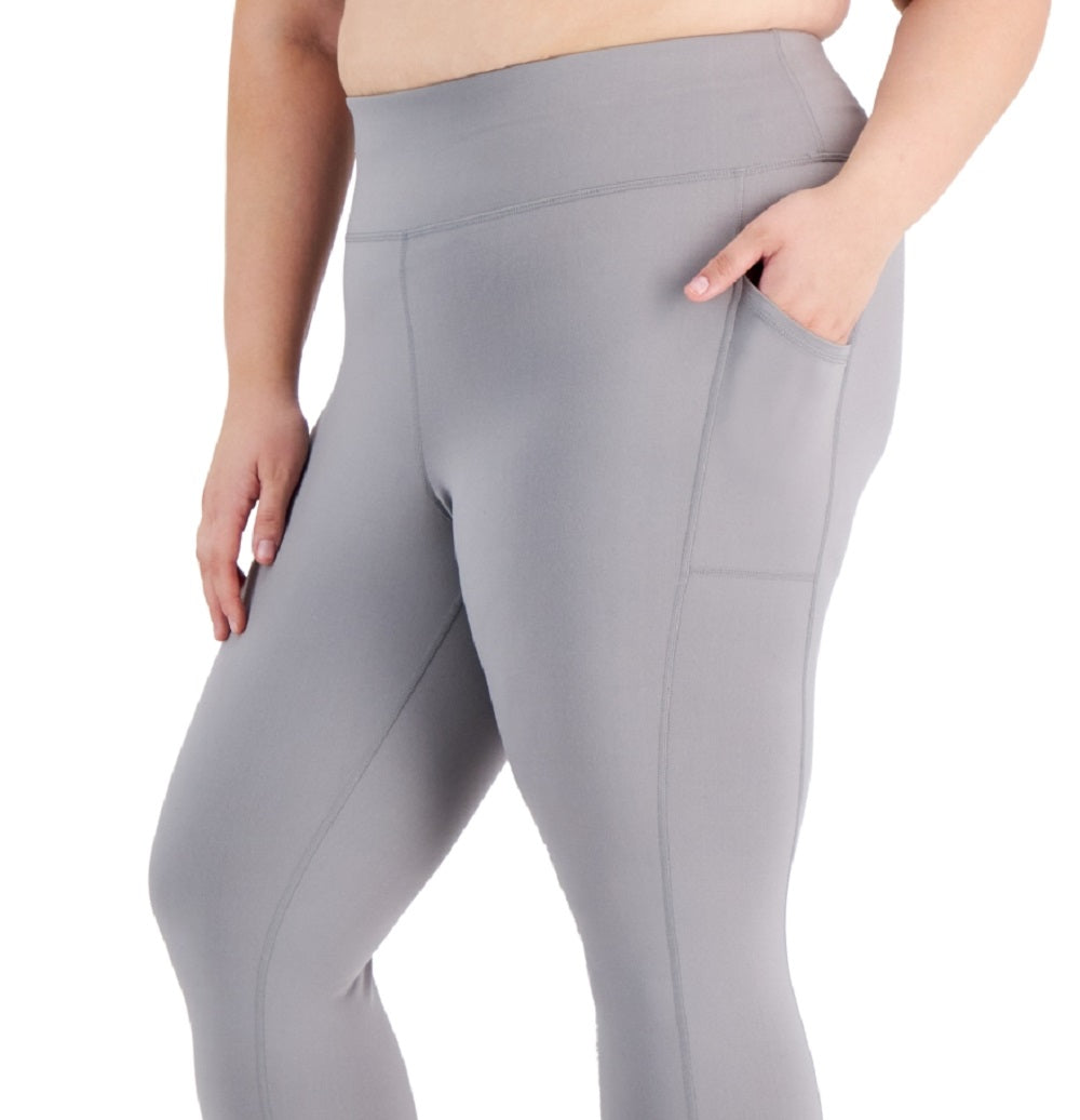 Leggings curtas femininas ID Ideology cinza tamanho 2X