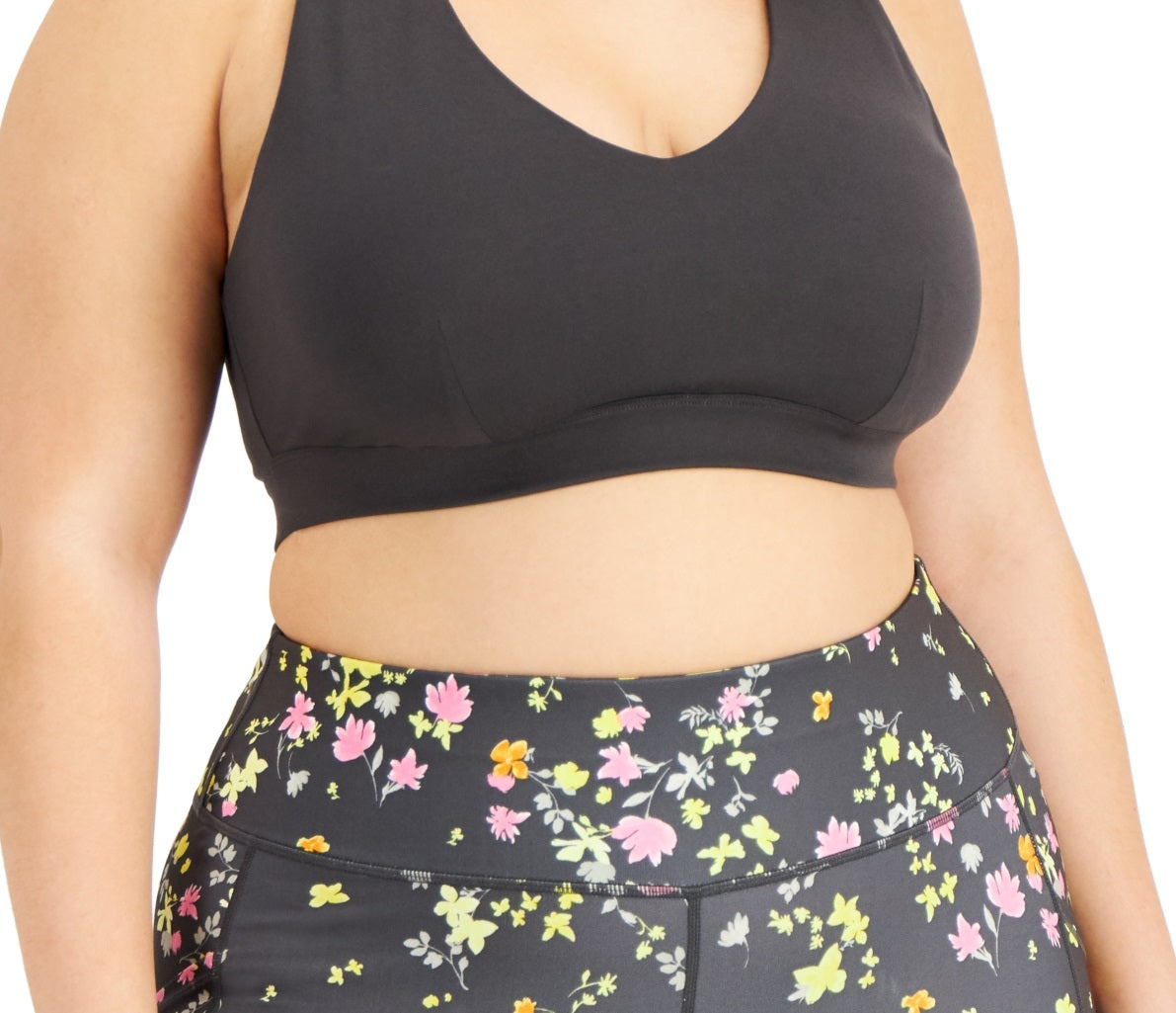 Conjunto de sutiã esportivo feminino ID Ideology cinza tamanho 3X