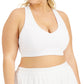 Conjunto de sutiã esportivo feminino ID Ideology, branco, tamanho 1X