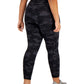 Leggings camufladas 7/8 femininas ID Ideology, pretas, tamanho 1X