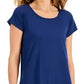 Conjunto de moletom feminino ID Ideology Essentials, camiseta azul, tamanho XX-G