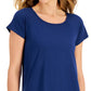 Conjunto de moletom feminino ID Ideology Essentials, camiseta azul, tamanho grande