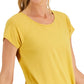 Conjunto de moletom feminino ID Ideology Essentials, camiseta amarela, tamanho pequeno