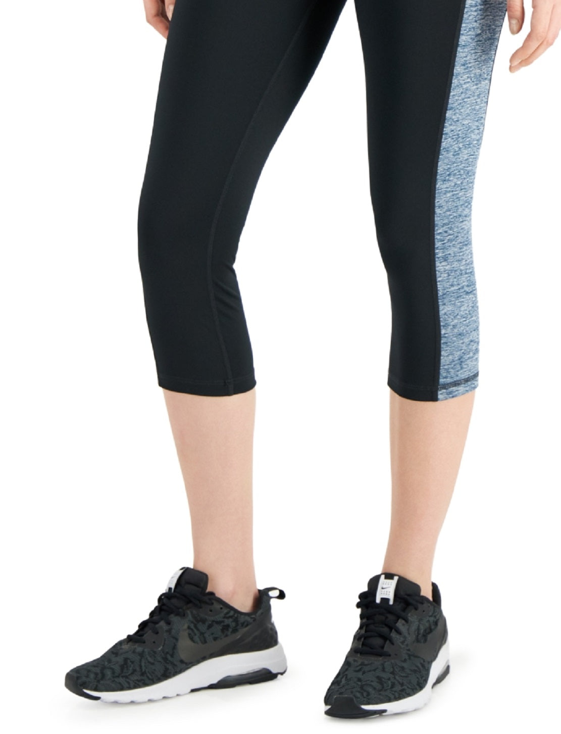 ID Ideology Leggings Cropped Colorblocked Essentials Femininas Cinza Tamanho X-G