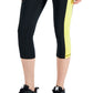 ID Ideology Leggings Cropped Colorblocked Essentials Femininas Amarelas Tamanho XX-G
