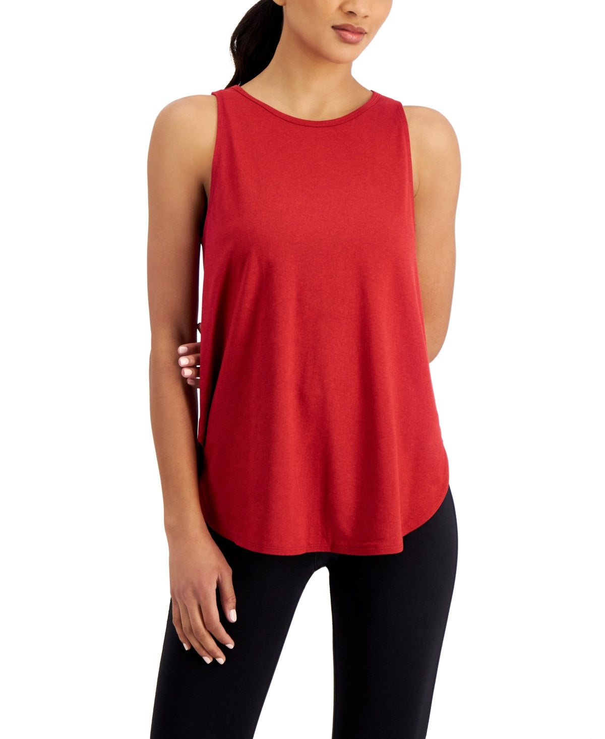 Conjunto de moletom feminino ID Ideology Essentials, regata vermelha, tamanho X-S