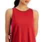 Conjunto de moletom feminino ID Ideology Essentials, regata vermelha, tamanho X-S