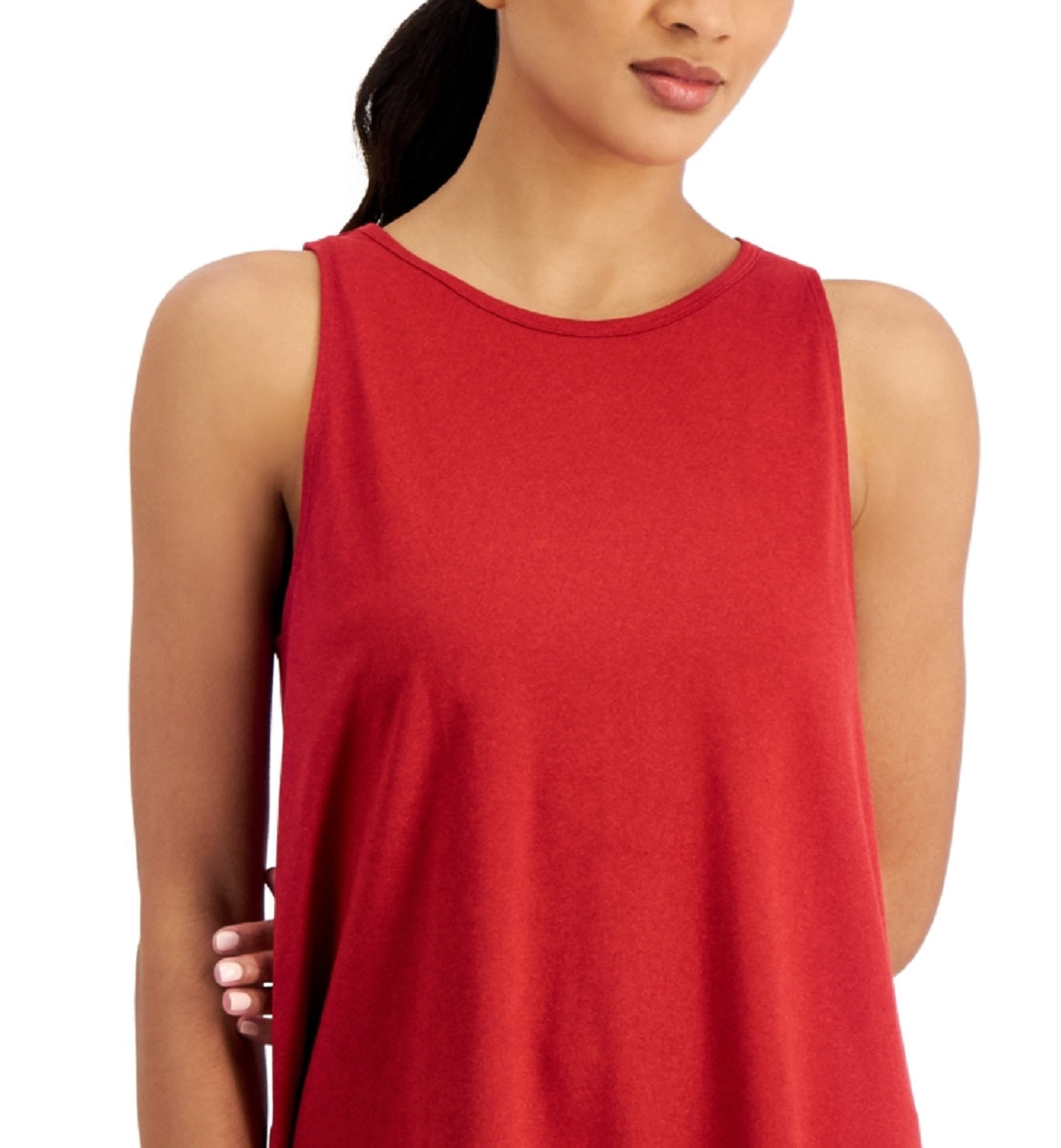 Conjunto de moletom feminino ID Ideology Essentials, regata vermelha, tamanho X-S