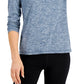 ID Ideology Essentials Top 1/4 com zíper feminino azul tamanho grande