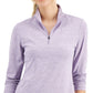 ID Ideology Essentials Top 1/4 com zíper feminino roxo tamanho XX-G
