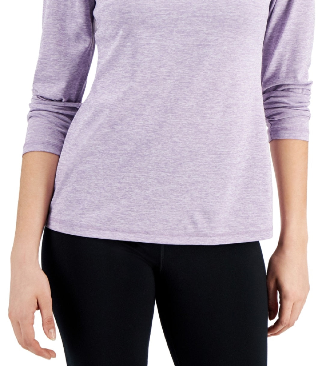 ID Ideology Essentials Top 1/4 com zíper feminino roxo tamanho XX-G