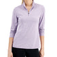 ID Ideology Essentials Top 1/4 com zíper feminino roxo tamanho XX-G