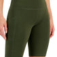 ID Ideology Shorts de ciclismo feminino sólido 10 algodão verde tamanho grande