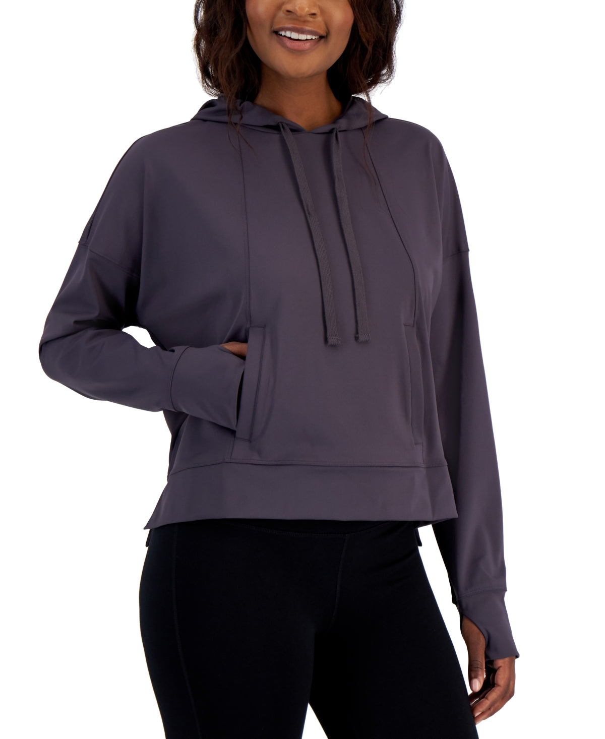 ID Ideology Moletom feminino relaxado e tecnológico, cinza, tamanho pequeno