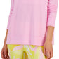ID Ideology Top feminino ativo sólido com gola redonda rosa tamanho XX-G