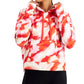 ID Ideology Moletom com capuz feminino Relaxed Twist Tech estampado vermelho tamanho XX-G