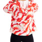 ID Ideology Moletom com capuz feminino Relaxed Twist Tech estampado vermelho tamanho XX-G
