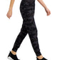 Calça de moletom feminina ID Ideology com estampa camuflada relaxada, preta, tamanho médio