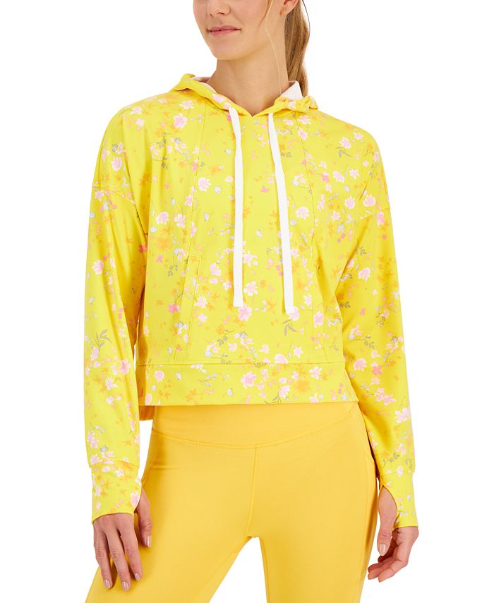 ID Ideology Moletom feminino Relaxed Pansy Techy, amarelo, tamanho pequeno