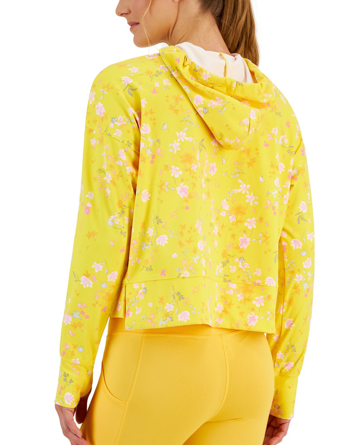 ID Ideology Moletom feminino Relaxed Pansy Techy, amarelo, tamanho pequeno