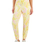 Calça jogger slim estampada Active Whirl feminina ID Ideology amarela