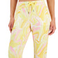 Calça jogger slim estampada Active Whirl feminina ID Ideology, amarela, tamanho extragrande