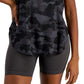 Conjunto de moletom feminino ID Ideology Essentials com regata camuflada preta, tamanho XX-G