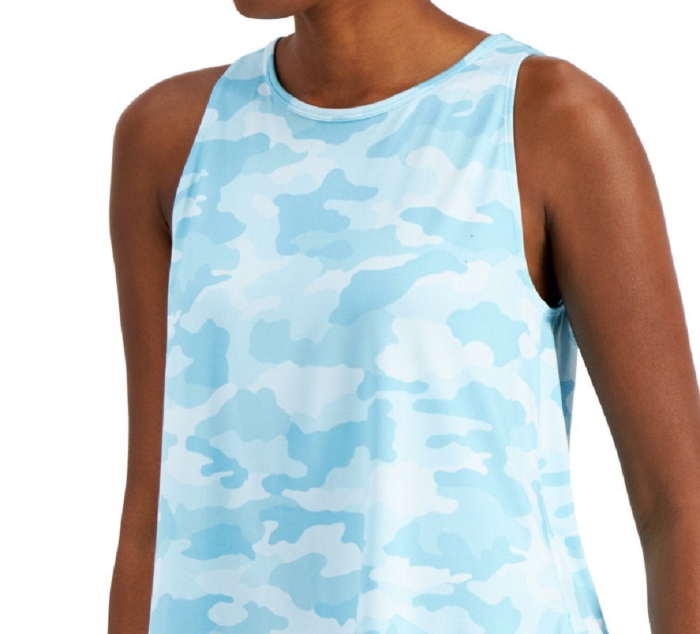 Conjunto de moletom feminino ID Ideology Essentials com regata camuflada azul