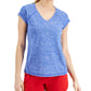 Camiseta ID Ideology Essentials Rapidry Heathered Performance Feminina Azul Tamanho Grande