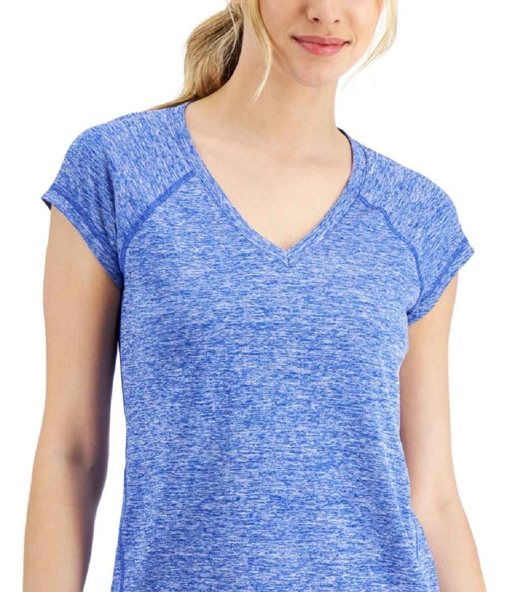 Camiseta ID Ideology Essentials Rapidry Heathered Performance Feminina Azul Tamanho Grande