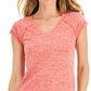 Camiseta ID Ideology Essentials Rapidry Heathered Performance Feminina Vermelha Tamanho P