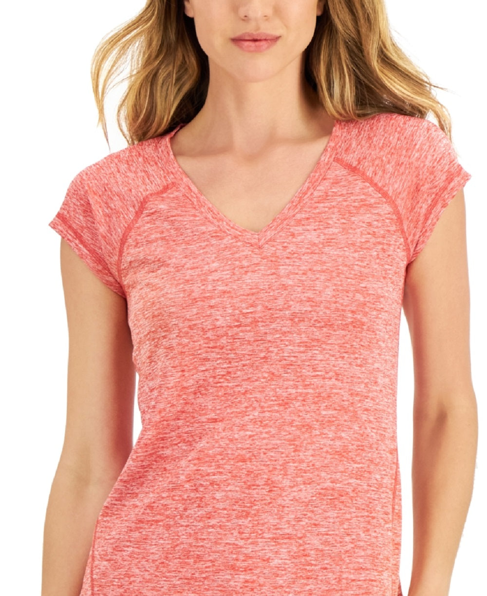 Camiseta ID Ideology Essentials Rapidry Heathered Performance Feminina Vermelha Tamanho P