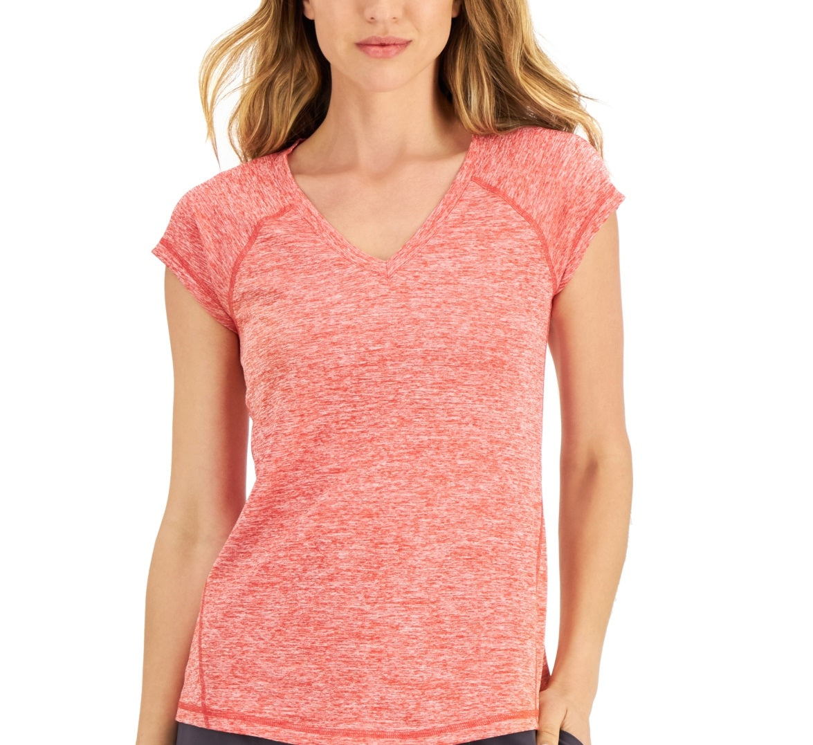 Camiseta ID Ideology Essentials Rapidry Heathered Performance Feminina Vermelha Tamanho XX-G
