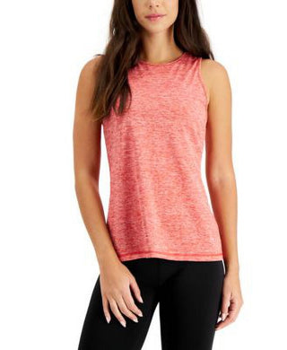 Ideology Regata feminina vermelha mesclada com decote em V e costas abertas, tamanho X-S