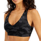 Sutiã esportivo feminino ID Ideology com estampa camuflada de baixo impacto, preto, tamanho XX-G