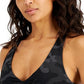 Sutiã esportivo feminino ID Ideology com estampa camuflada de baixo impacto, preto, tamanho XX-G
