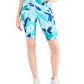 ID Ideology Shorts de ciclismo feminino com estampa de compressão, tamanho grande, azul, 10 unidades