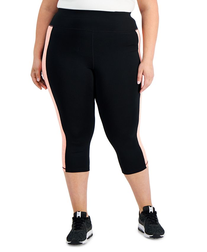 Legging Capri Colorblock Feminina ID Ideology Preta Tamanho 1X